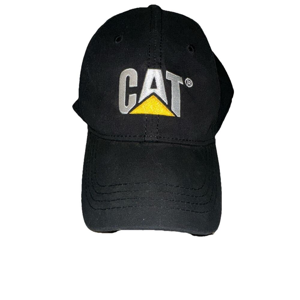 CAT Slideback Hat Black One Size Adjustable Embroidered Logo Outdoor